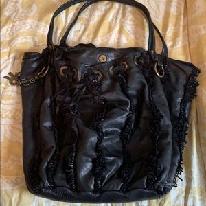 Leather should big bag